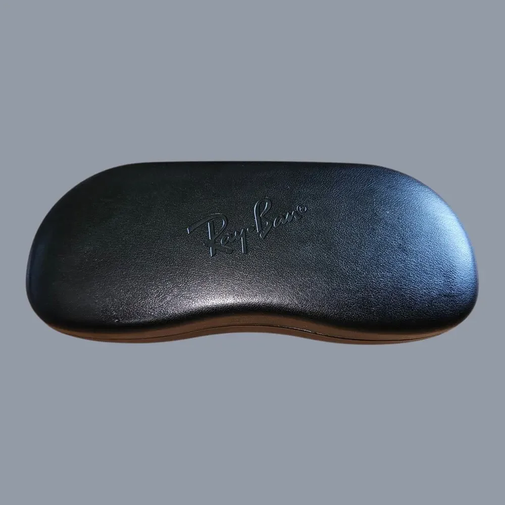 Ray-Ban Black Hard Sunglasses Case & Cleaning Cloth Eyeglass Pouch Authentic